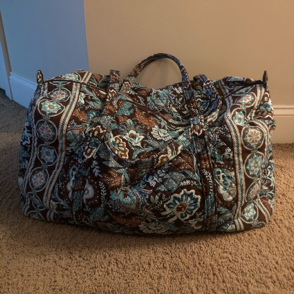 Vera Bradley Large Fabric Duffel Bag (Java Blue)